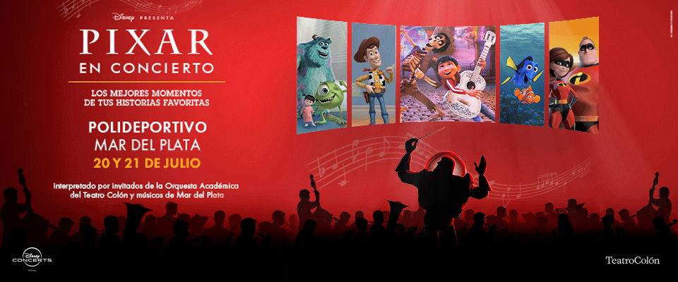 Pixar en Concierto en Polideportivo Mar del Plata
