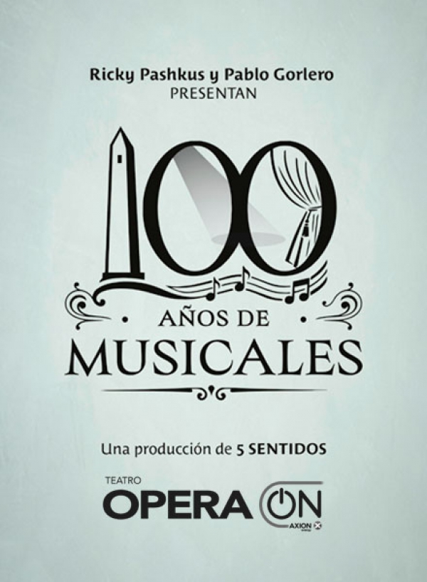 Afiche de 100 Años de Musicales